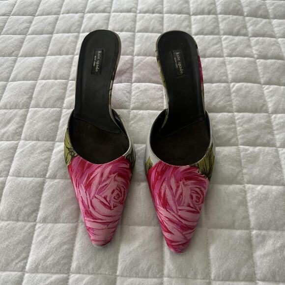 Kate Spade Pink Floral Heels - Picture 3 of 14